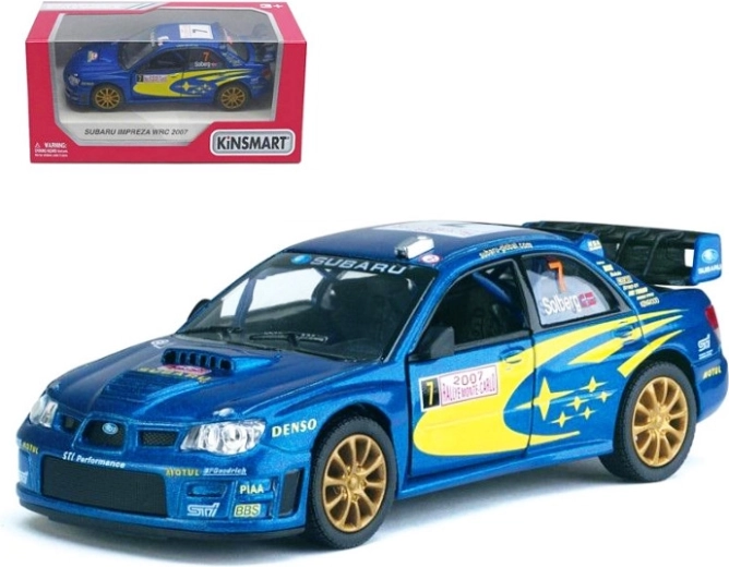 Subaru Impreza WRC metalen model 1:36 met Pull Back-aandrijving