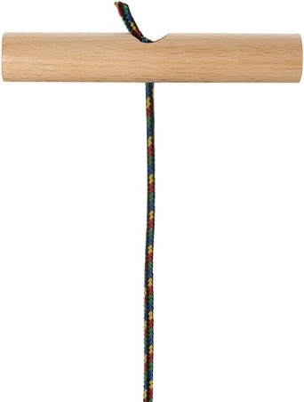 Trekkoord met houten handgreep