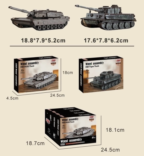 Houten tankbouwpakket - 1 stuk