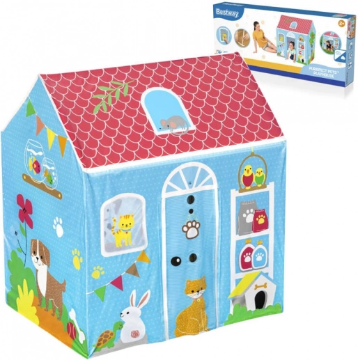Kleurig kinderhuisje voor tuin en kamer – blauw