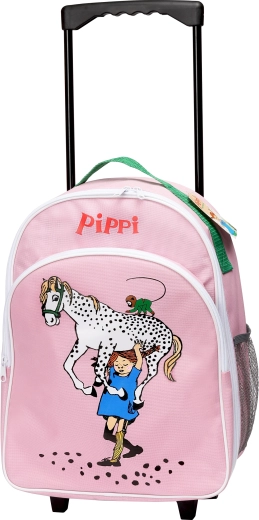 Roze kinderkoffer op wieltjes Pippi