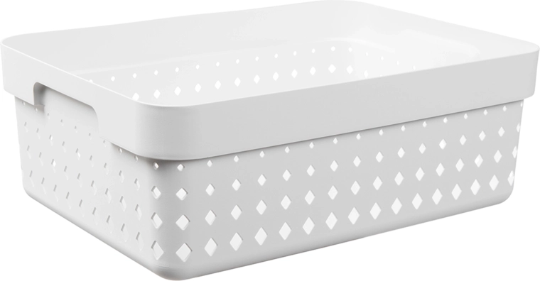 Opbergmand Seoul middel wit 35,7 × 26,8 × 13,1 cm