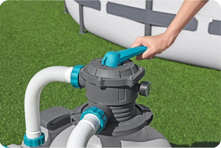 Eenvoudige bediening met 6-wegkraan en manometer