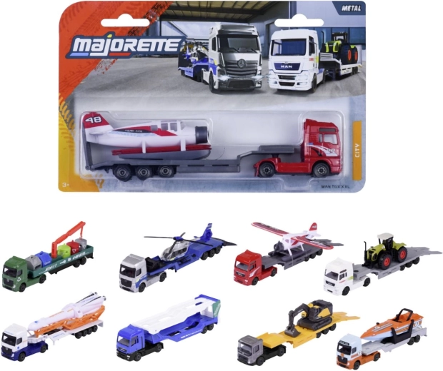 Metalen vrachtwagen met oplegger - 1 stuk