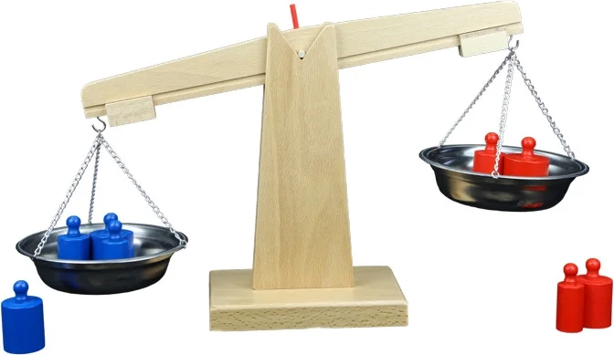 Houten kinderweegschaal