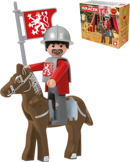Efko Igráček Karel IV. Loučeň speelset met harnas en paard
