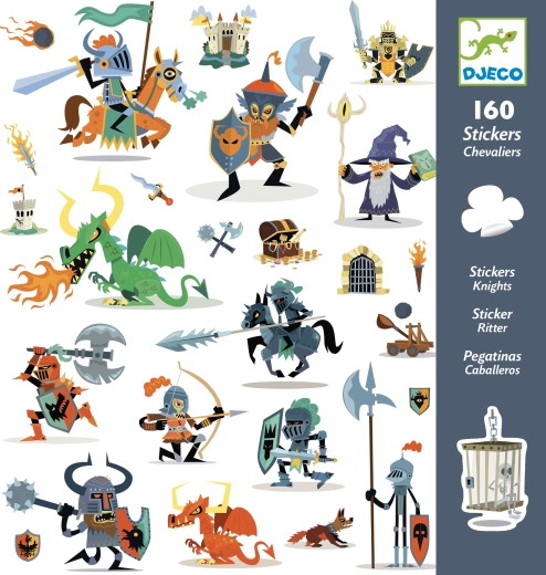 Djeco stickers – ridderlijke veldslag (160 stuks)