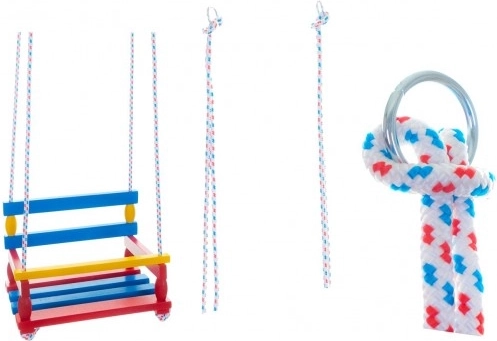 Kleurrijke houten schommel 38 × 30 cm, draagvermogen 80 kg