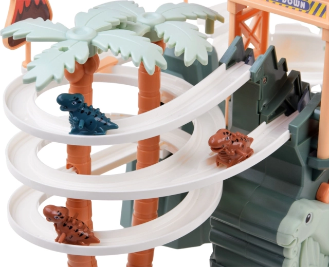 Spiraalbaan en prehistorisch decor