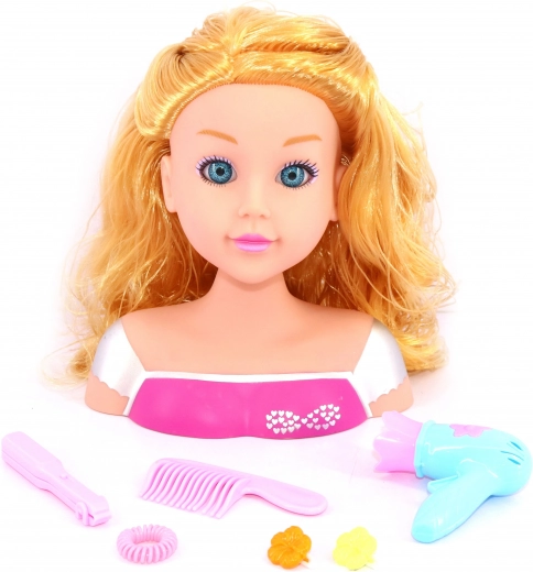 Kappershoofd met accessoires 22 cm