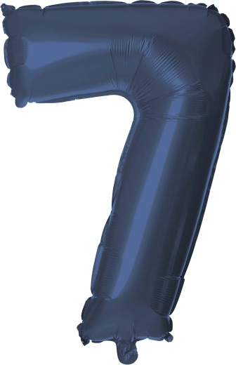 Folieballon cijfer 7 30 cm blauw TORO