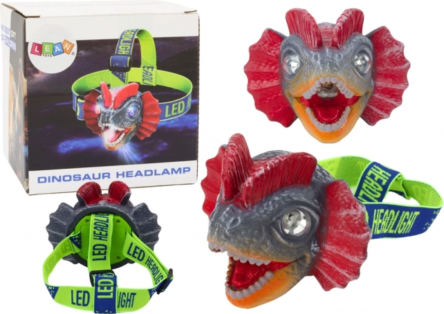 Dinozaur Koplamp met Verstelbare Band en 3 LED's