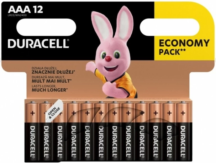 Alkaline batterijen AAA DURACELL Basic, 12 stuks