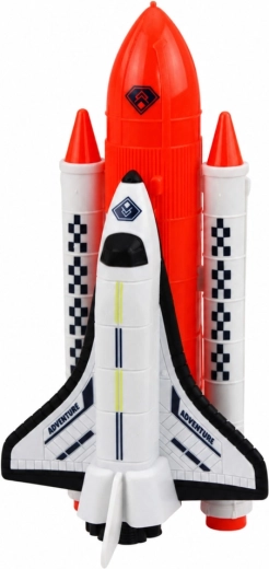 Spaceshuttle met meerdelige opbouw