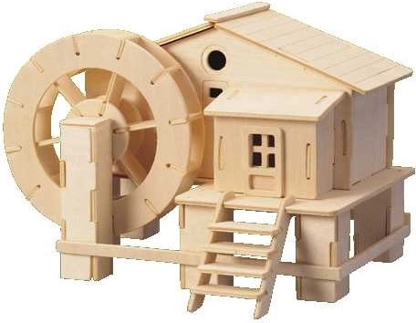 Houten 3D puzzel Watermolen