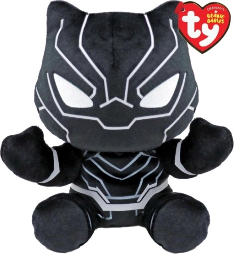 Ty Marvel Black Panther pluchen figuur 15 cm - 1 stuk
