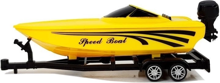 Afneembare aanhanger met gele boot