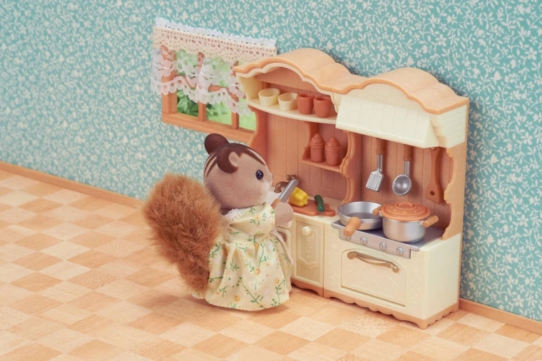 Complete keuken voor het huisje