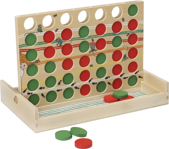 Pippi houten spel vier op een rij