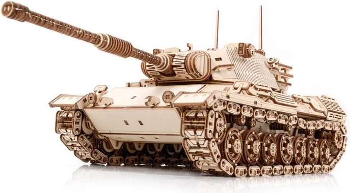 Realistisch houten model van de Leopard 1-tank