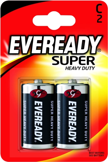 Energizer Eveready Super Heavy Duty batterijen C (R14) 1,5 V – 2 stuks