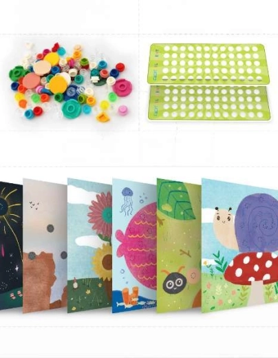 Maak afbeeldingen door gaten met steentjes te vullen