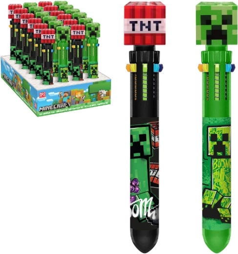 Minecraft meerkleurige balpen (10 kleuren)