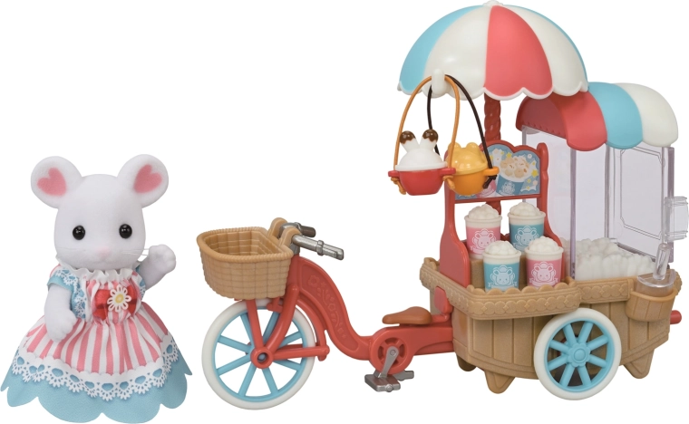 Sylvanian Families rijdende popcornkraam met muisje