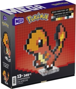 Bouwset MEGA Pokémon pixel art Charmander 15 cm (349 stukjes)