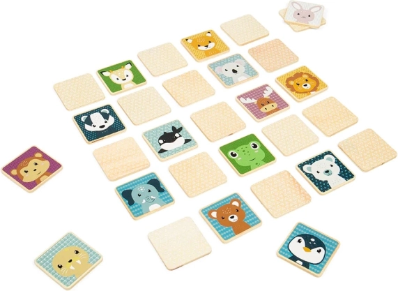 Houten memoryspel met dieren voor kinderen