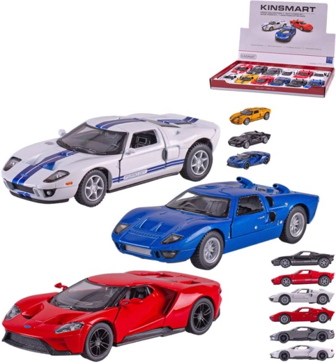 Kinsmart metalen modelauto Ford GT 13 cm met terugtrekmotor (pull back) - 1 stuk