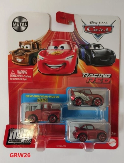 Cars mini raceautootjes – set van 3 stuks