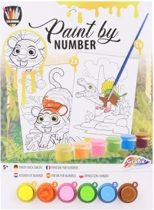 Schilderen op nummers - dinosaurus/tijger