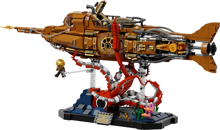 Diorama met octopus en standaard