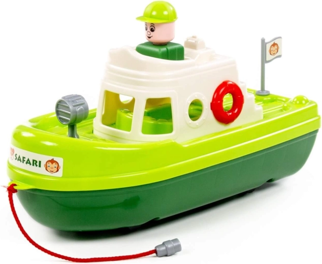 Groene reddingsboot voor in het water
