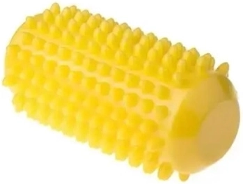 Fizjo massage- en revalidatieroller met noppen 12,8 cm geel