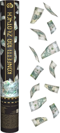 Pneumatische confetti 100 zloty