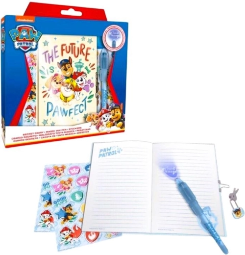 Cadeauset met geheime pen, notitieboekje en stickers van Paw Patrol