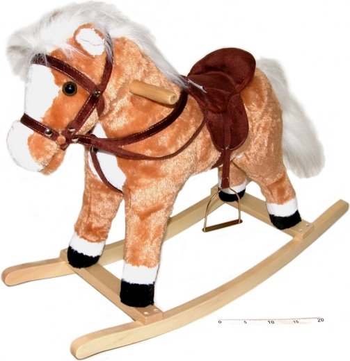 Schommelpaard met effecten bruin