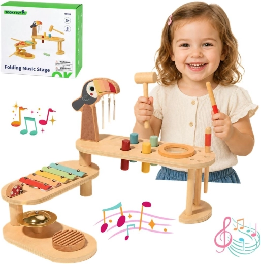 TOOKY TOY educatieve muziektafel met toekan