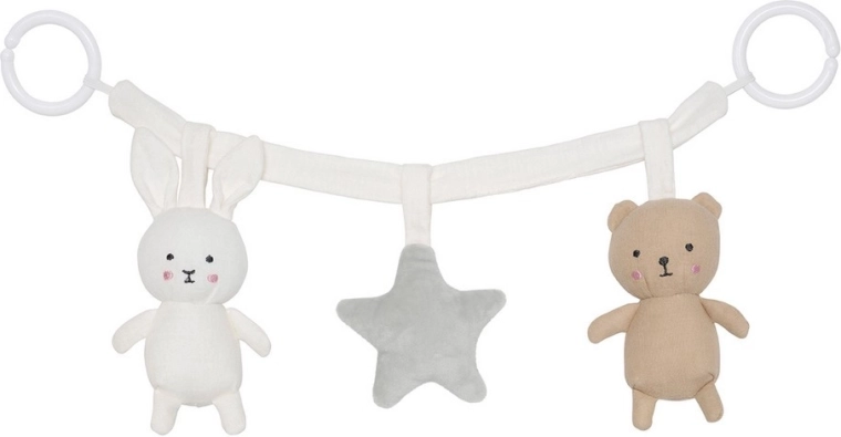 Jabadabado speelgoed voor aan de kinderwagen Teddy & Bunny