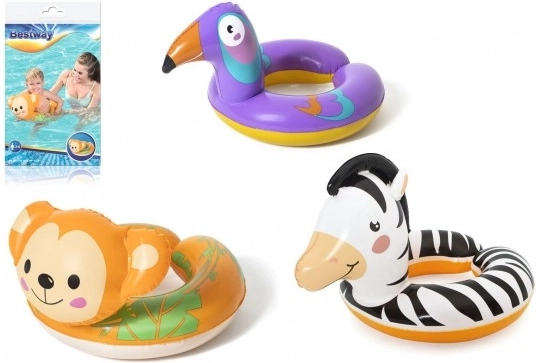 Opblaasbare zwemband Safari-diertje, diameter 51 cm, 3 varianten in zakje, 3-6 jaar