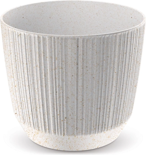 Bloempot Ryfo Eco Wood 12,6 cm wit