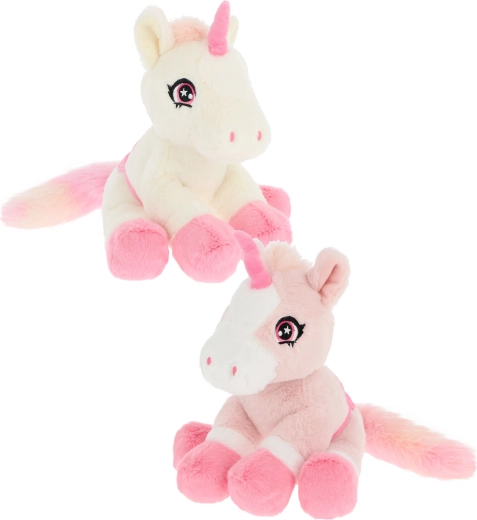 Keeleco eenhoorn met vlechtjes 22 cm, assorti - 1 stuk