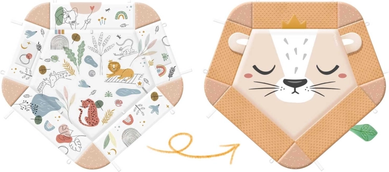 Dubbelzijdige XXL-mat met opklapbare randen