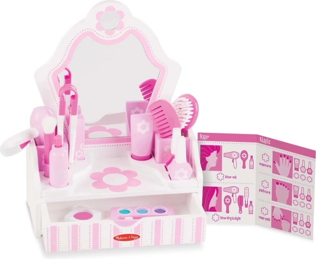Melissa & Doug kinderkaptafel Beauty Salon met accessoires (18 delen)