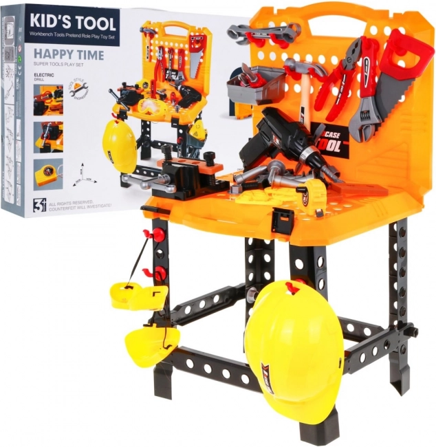 Kinderwerkplaats 3-in-1 met koffer en bouwpak, 100 delen