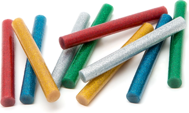 Gekleurde glitter-smeltlijmsticks voor lijmpistool, 11 mm - 1 stuk
