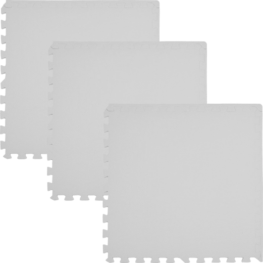 Schuimrubberen puzzelvloermat Humbi 180 × 60 cm grijs - 3 stuks