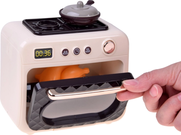 Openklapbare oven met bakruimte